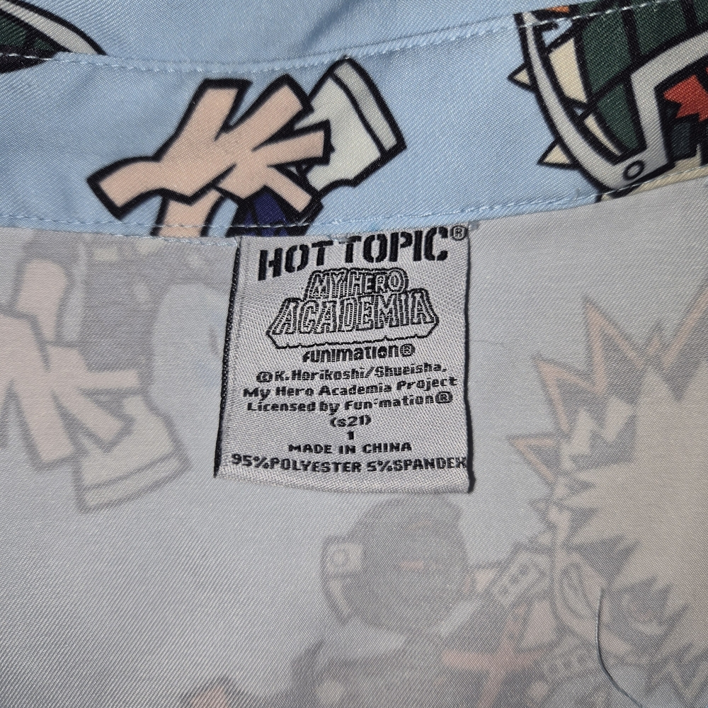 Hot Topic Light Blue Anime Graphic Shirt - Picture 2 of 3